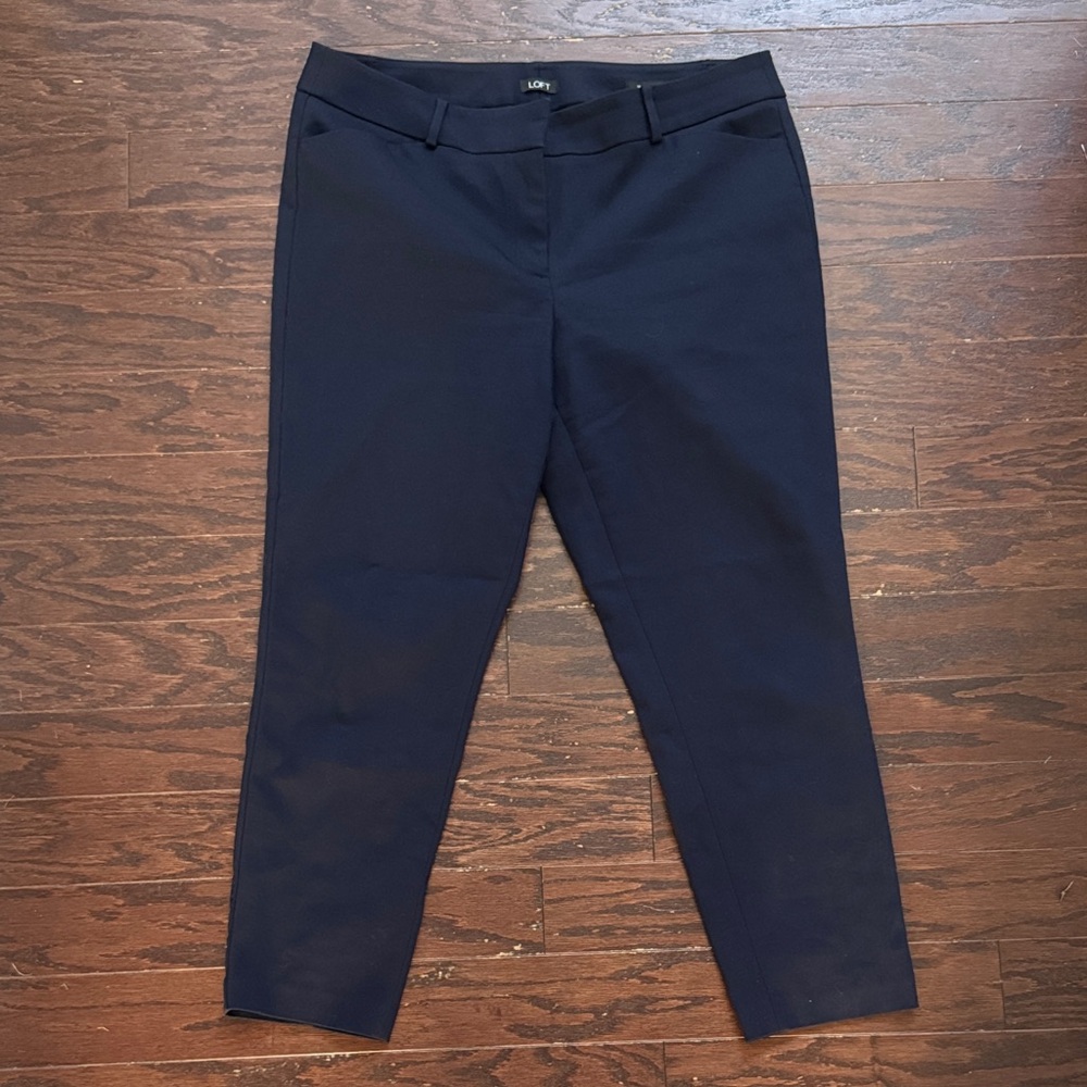 LOFT Dark Navy Skinny Ankle Pants